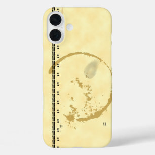 Typeart Coffee Stain Faux Parchment iPhone Case