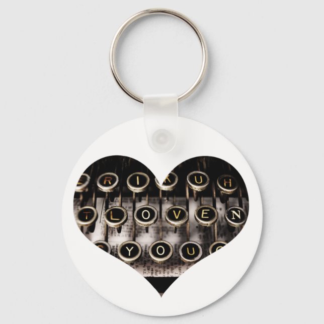 Typed Heart Keychain (Front)