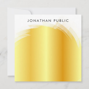 Typed Script Monogram Elegant Faux Gold Template