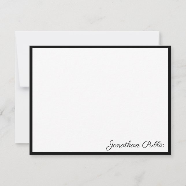 Typed Script Text Elegant Monogram Template (Front)