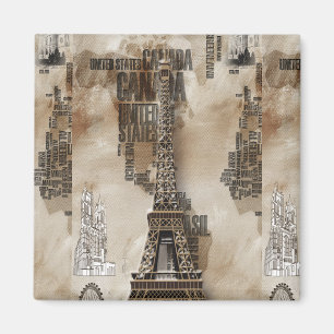 Typeography Paris Magnet