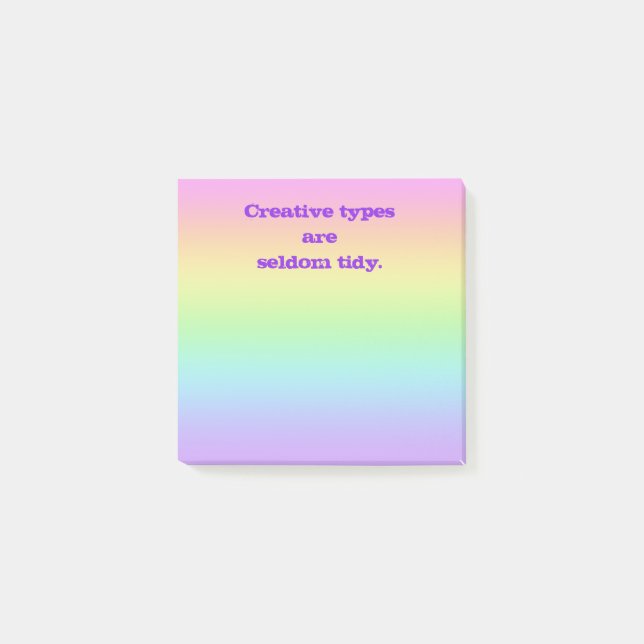Types créatifs Notes Rainbow Post-It (Devant)