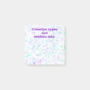 Types créatifs Paint Splatter Funny Post-It Notes