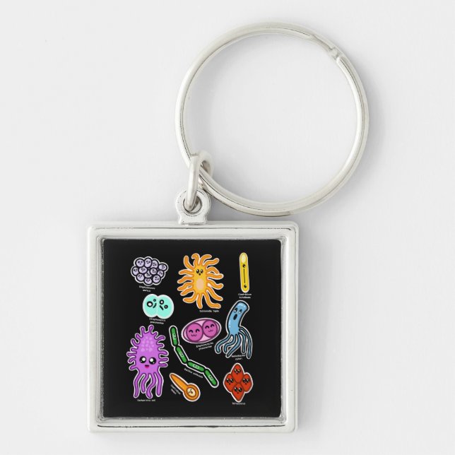Types Of Bacteria Keychain (Front)