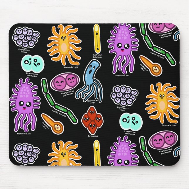 Types Of Bacteria Mouse Pad (Front)