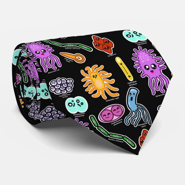 Types Of Bacteria Tie (Rolled)