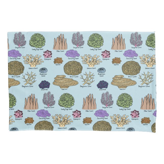 Types Of Coral Pillowcase (Front)