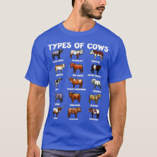 Types Of Cows Funny Farmer Cow Costume Cute Farmin T-Shirt