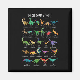 Types Of Dinosaurs Alphabet A-z Abc Dino Identific Magnet