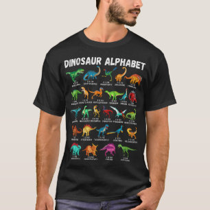 Types Of Dinosaurs Alphabet A-Z Abc Dino Identific T-Shirt