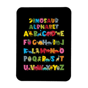 Types Of Dinosaurs Alphabet ABC Magnet