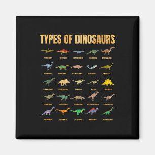 Types Of Dinosaurs - Dino Identification - Rex Din Magnet