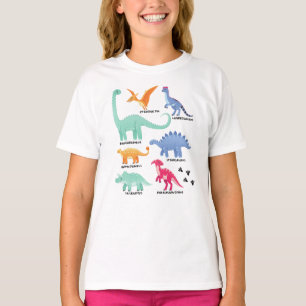 Types of Dinosaurs Future Paleontologist Kids Dino T-Shirt