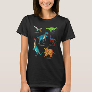 Types of dinosaurs graphics dino identification Re T-Shirt