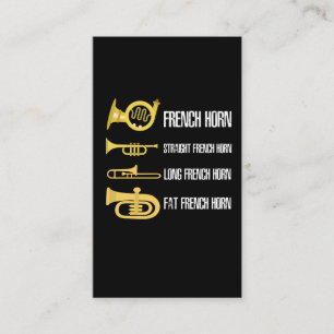 Types Of French Horn Player Brass Player Musician Business Card