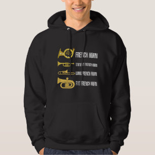 Types Of French Horn Player Brass Player Musician Hoodie