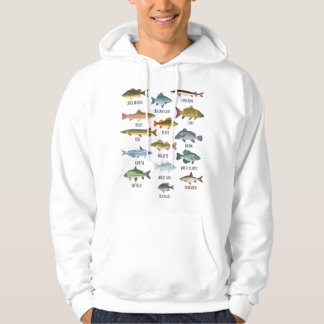 Types Of Freshwater Fish Fishing Hoodie