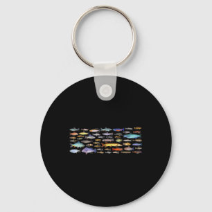 Types Of Freshwater Fish Species Biology Fishing Keychain