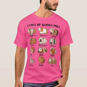 Types Of Guinea Pigs Educational Collection Cute C T-Shirt