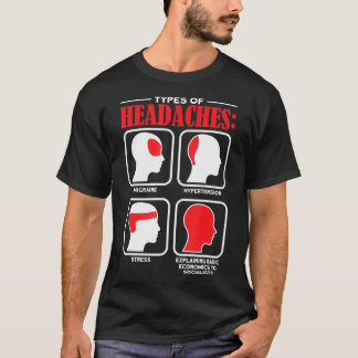 Types Of Headaches Explaining Basic Economics T-Shirt