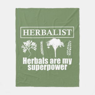 Types of herbals herbalist fleece blanket