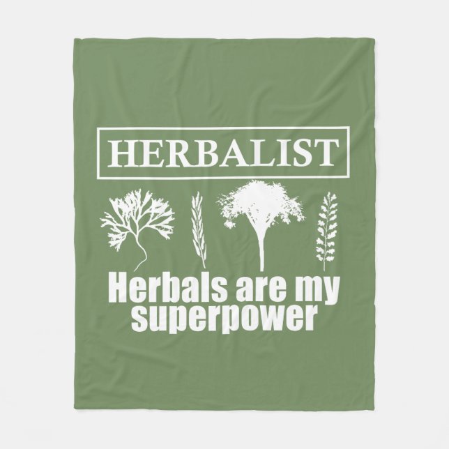 Types of herbals herbalist fleece blanket (Front)