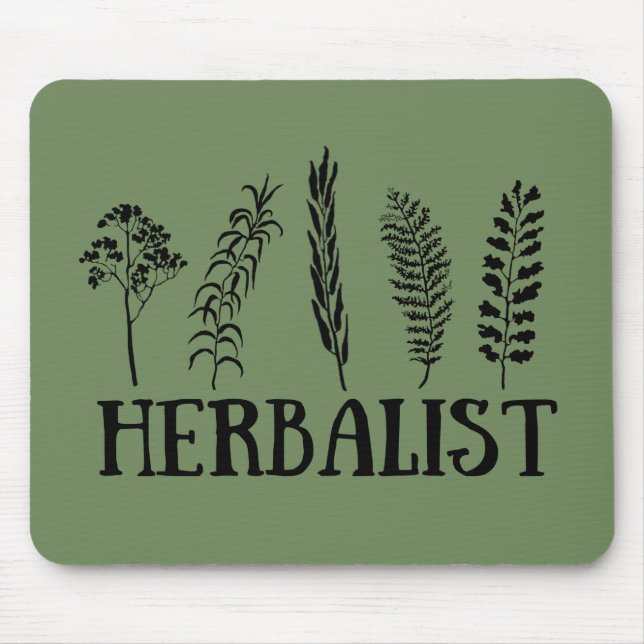 Types of herbals herbalist mouse pad (Front)