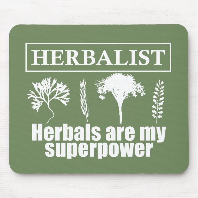 Types of herbals herbalist mouse pad (Front)
