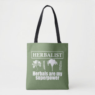 Types of herbals herbalist tote bag
