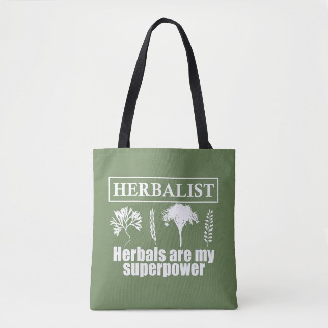 Types of herbals herbalist tote bag (Front)