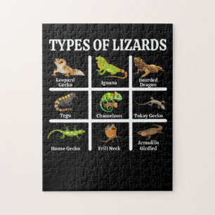 Types of Lizards Lizard Reptiles Jigsaw Puzzle