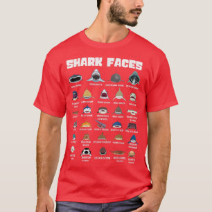 Types Of Shark Faces T-Shirt