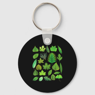 Types Of Tree Leaves Biology Nature Educational Ta Keychain