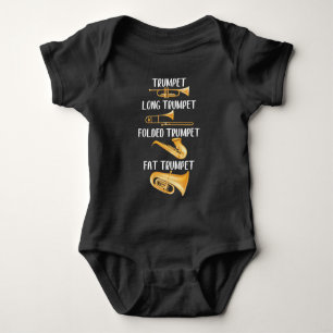 Types of Trumpets Player Music Instrument Musician Baby Bodysuit