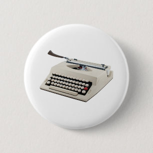 Typewriter 2 Inch Round Button