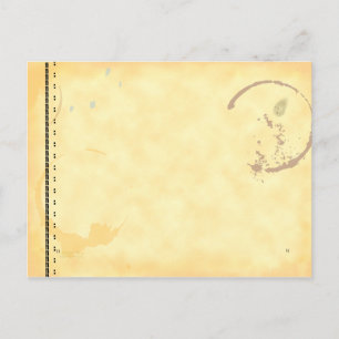 Typewriter Art Coffe Stain Postcard Template