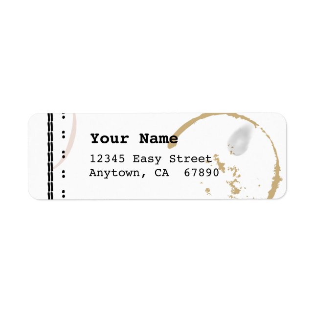 Typewriter Art Coffestain Custom Labels (Front)