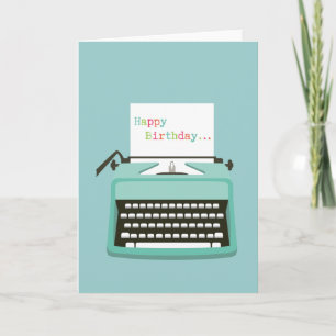 Typewriter Birthday Card
