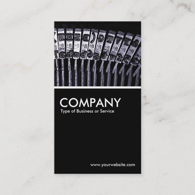 Typewriter - Black Business Card (Front)