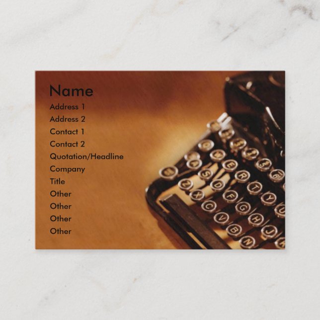 Typewriter Business Card (Front)