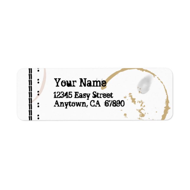 Typewriter Coffestain Custom Label (Front)