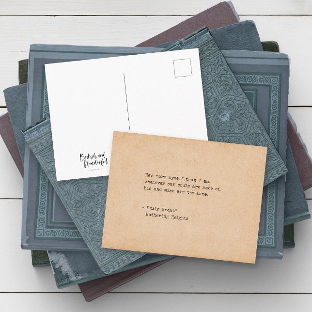 Typewriter Emily Bronte Our Souls are Made Postcard (Creator Uploaded)