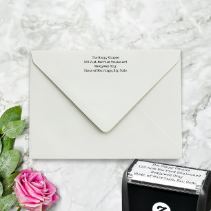 Typewriter Font Return Address Self-inking Stamp