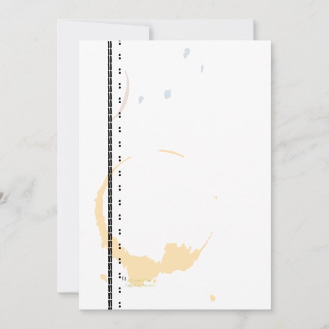 Typewriter Grunge Coffee Stain Invitation Template (Front)