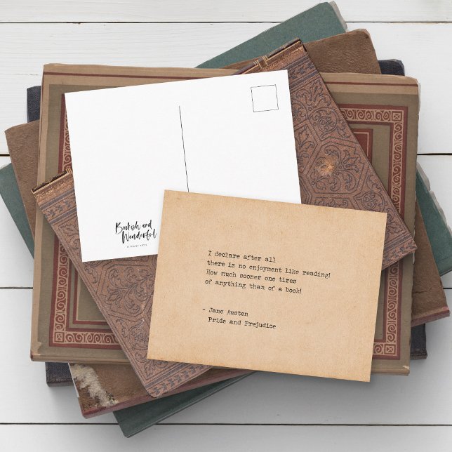Typewriter Jane Austen Reading Quote Postcard (Creator Uploaded)