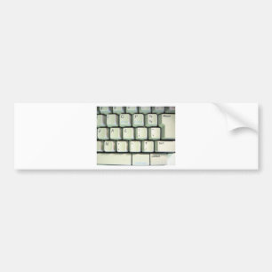 Typewriter Keyboard Bumper Sticker