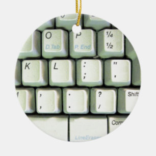 Typewriter Keyboard Ceramic Ornament