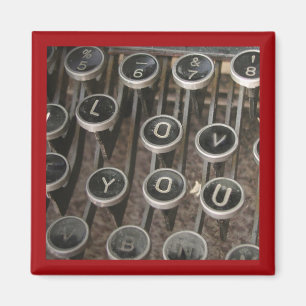 Typewriter Keys "I Love You" Magnet