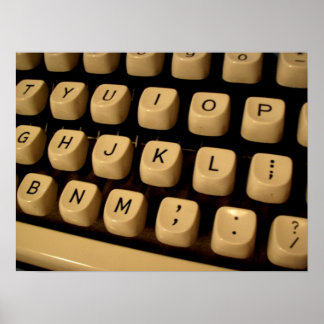 Typewriter Keys Poster