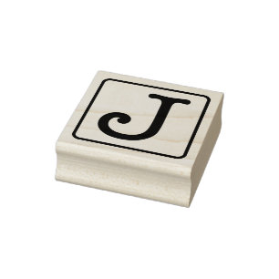 Typewriter Letter J Rubber Stamp